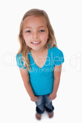 Portrait of a cute girl looking at the camera