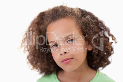 Close up of a girl looking at the camera