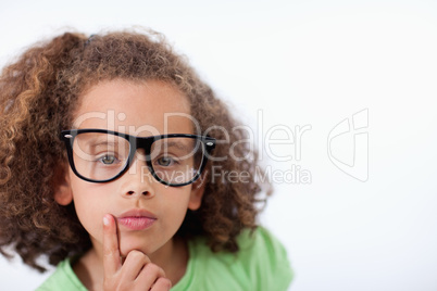 Young girl thinking