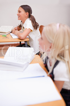 Portrait of smiling pupils during a lesson