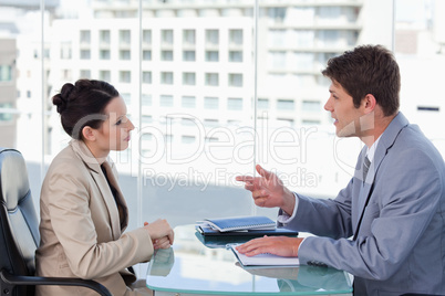 Young business team during a brainstorming