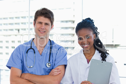 Happy doctors posing