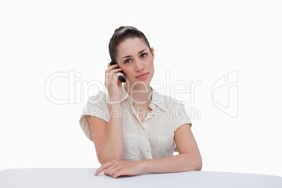 Businesswoman making a phone call