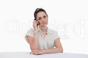 Businesswoman making a phone call