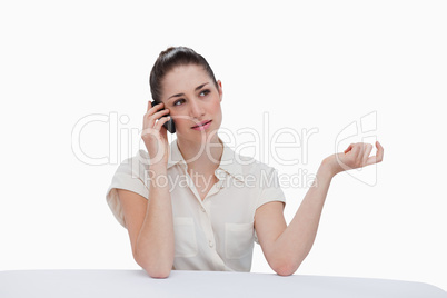 Businesswoman speaking on the phone