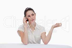 Businesswoman speaking on the phone