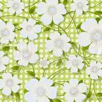 Green floral design