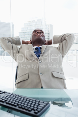 Portrait of a businessman relaxing