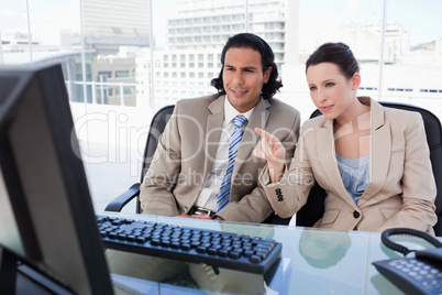 Business team using a computer