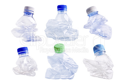 Squashed plastic bottle