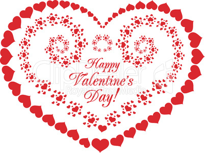 Valentine's day vector background with hearts