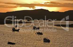 sundown in scottish bay