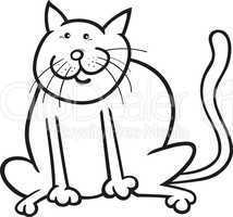 Funny cat coloring page