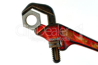 Plumbing wrench and nut