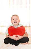 child with a heart