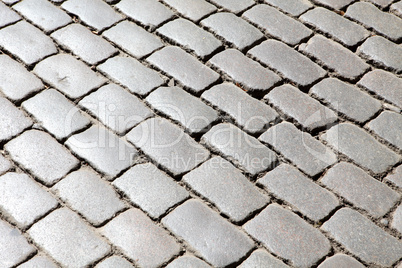 Texture of the old block pavement, background