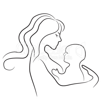 Mother and baby icon