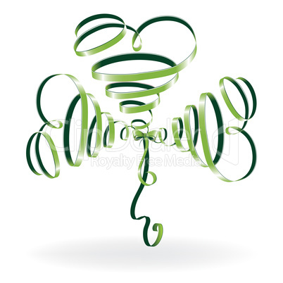 Abstract shamrock with ribbon