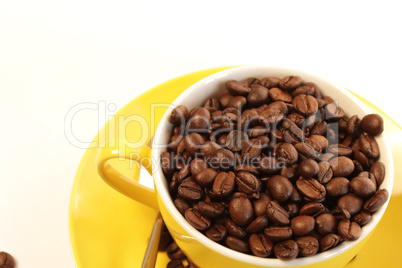 Gelbe Kaffeetasse
