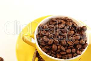 Gelbe Kaffeetasse