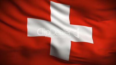 Swiss Flag HD. Looped.
