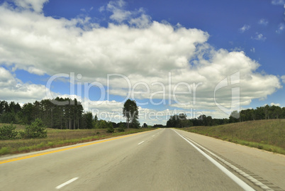 road and beautiful sky