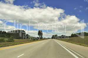 road and beautiful sky