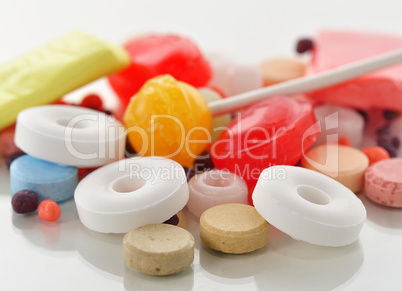 Colorful candies assortment