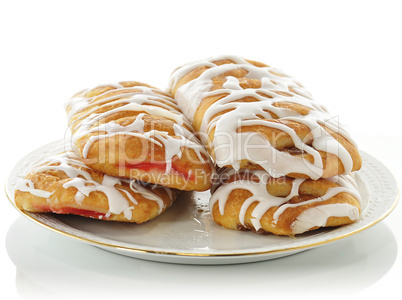 apple and strawberry danish