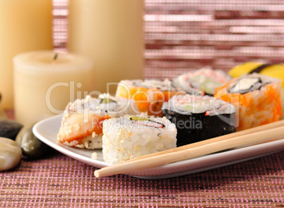 various of sushi