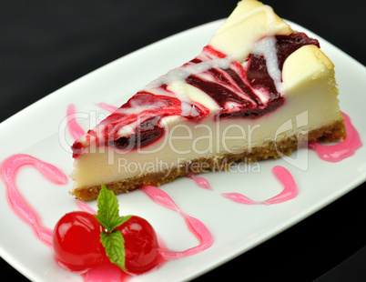 cheesecake with cherry