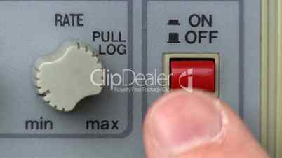 Power button turn on/off; signal generator