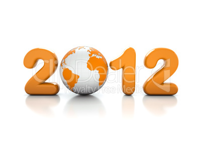 New year 2012 - 3d Illustration -