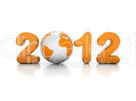 New year 2012 - 3d Illustration -