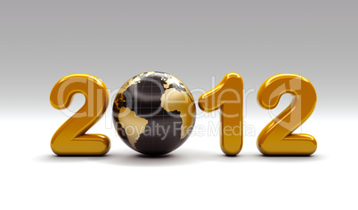 3d new year 2012 shape