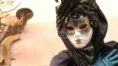 Masked person in Venice