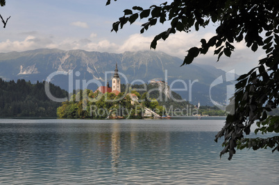 Marienkirche im See von Bled