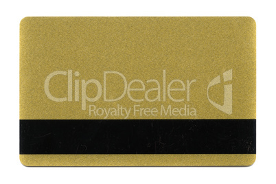 Empty gold plastic card