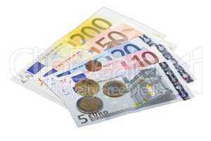 Euro Geldscheine Banknoten und Münzen