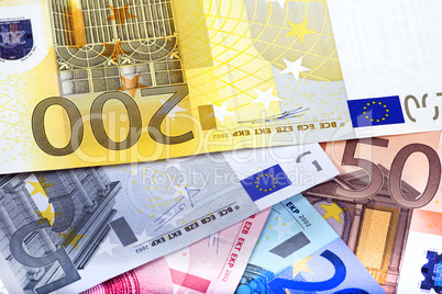 Hintergrund aus Euro Banknoten