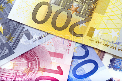 Hintergrund aus Euro Banknoten