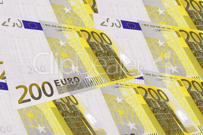 Hintergrund aus 200 Euro Banknoten