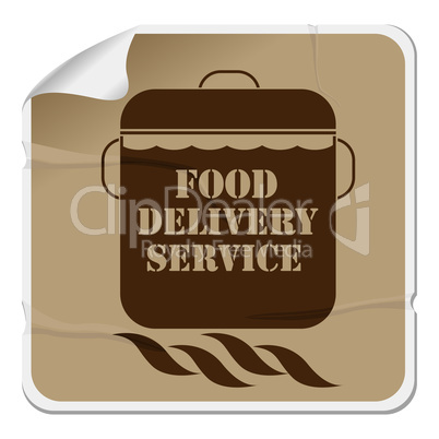 Food delivery sticker