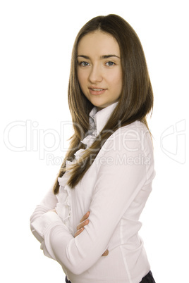 Businesswoman with her arms crossed