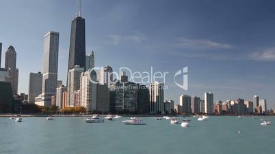 Boats and Chicago Skyline