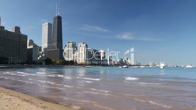 Chicago Skyline and Beach