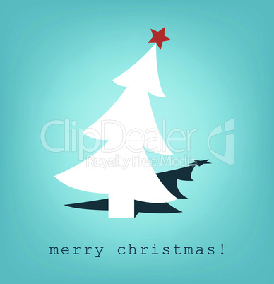christmas tree and star. vector illustration.