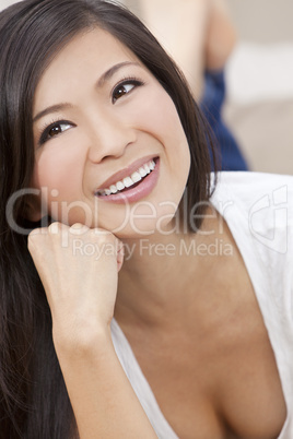 Beautiful Chinese Oriental Asian Woman Smiling