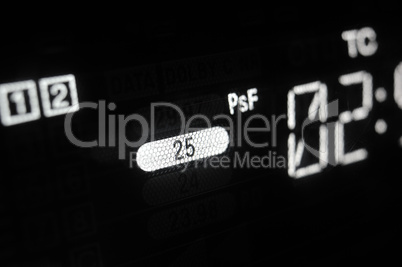 Macro shot-display of the broadcast video player.