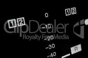 Macro shot-display of the broadcast video player, equalizer